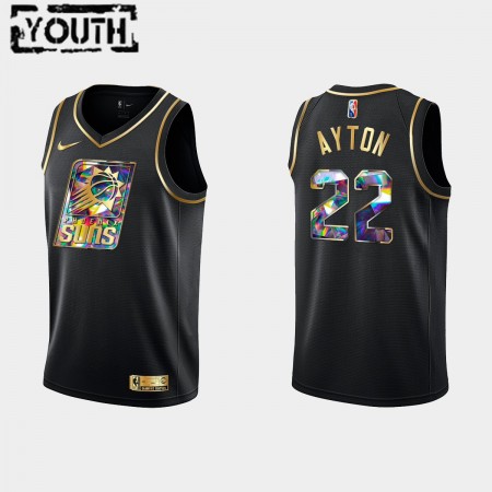 Maillot Basket Phoenix Suns Deandre Ayton 22 Nike 2021-22 Noir Golden Edition 75th Anniversary Diamond Swingman - Enfant
